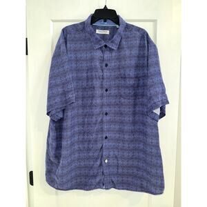 Tommy Bahama Coconut Point Blue Hawaiian Shirt Men’s 3XL TB93